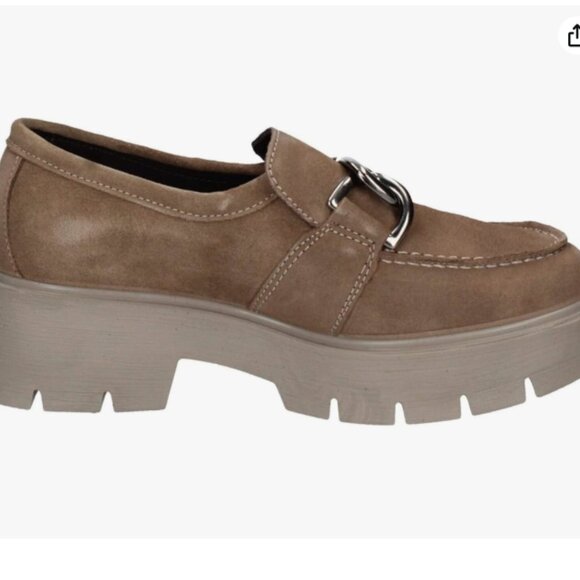 NEW IGI&CO Made In Italy Suede Moccasin Driving Style Loafer brown women 7253j4 - Picture 6 of 11